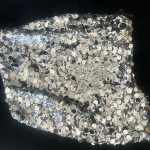 Silver Sequin Tube Top with back zipper